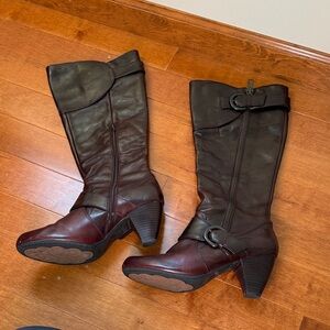 Born Dark Brown Heeled Boots